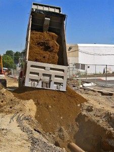 truck-dumping deep fill